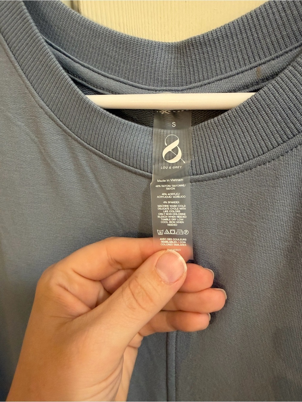 Lou & Grey Dusty-Blue Short-Sleeve Dress | Minimal Aesthetic Athleisure Comfy |S - Picture 5 of 6